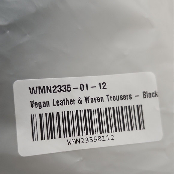 GORGEOUS Vegan Leather &Woven Trousers - Picture 8 of 16